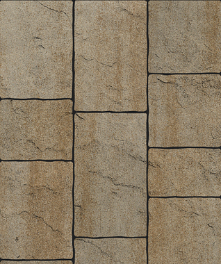 Тротуарная плитка АНТАРА - Искусственный камень Степняк, комплект из 6 видов плит